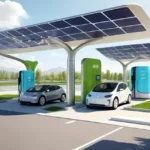 solar panel and EV